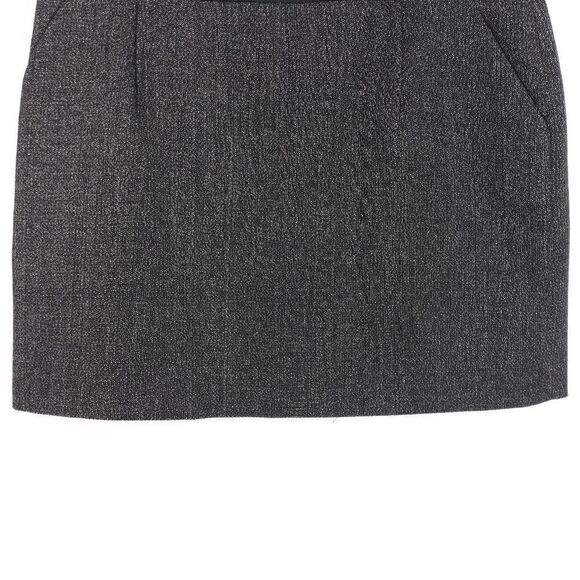 The Limited Schoolgirl Tweed Ribbon Detailing Mini Skirt Pockets Black Sz 2 - Picture 4 of 12
